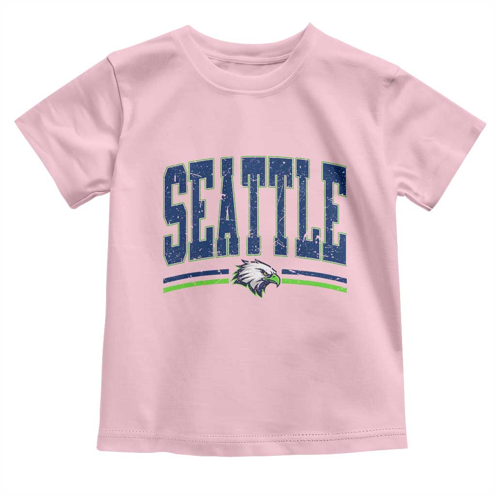Seattle City Pride Toddler T Shirt Vintage Game Day Sports Fan Style TS02 Light Pink Print Your Wear