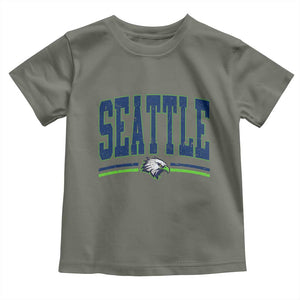 Seattle City Pride Toddler T Shirt Vintage Game Day Sports Fan Style TS02 Military Green Print Your Wear