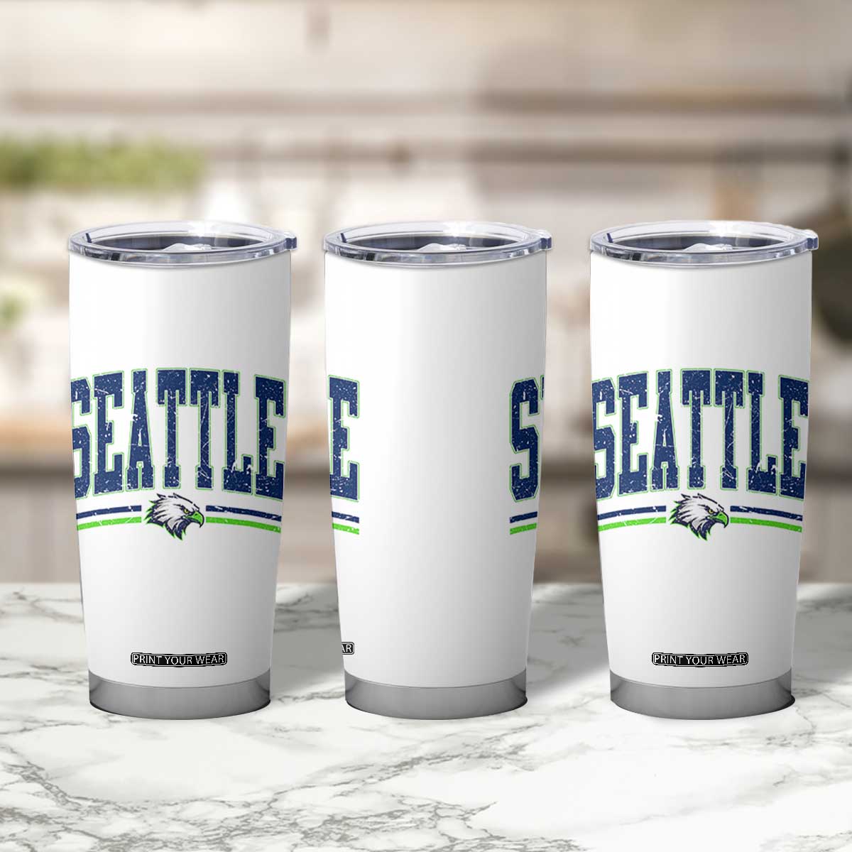 Seattle City Pride Tumbler Cup Vintage Game Day Sports Fan Style TS02 Print Your Wear