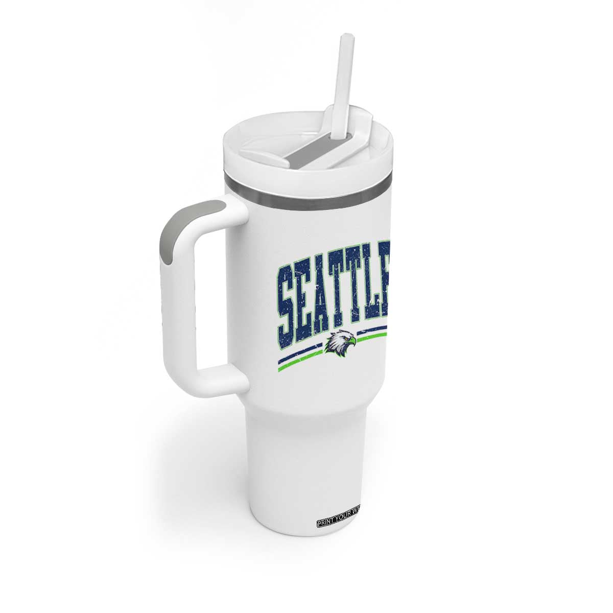 Seattle City Pride Tumbler With Handle Vintage Game Day Sports Fan Style TS02 Print Your Wear