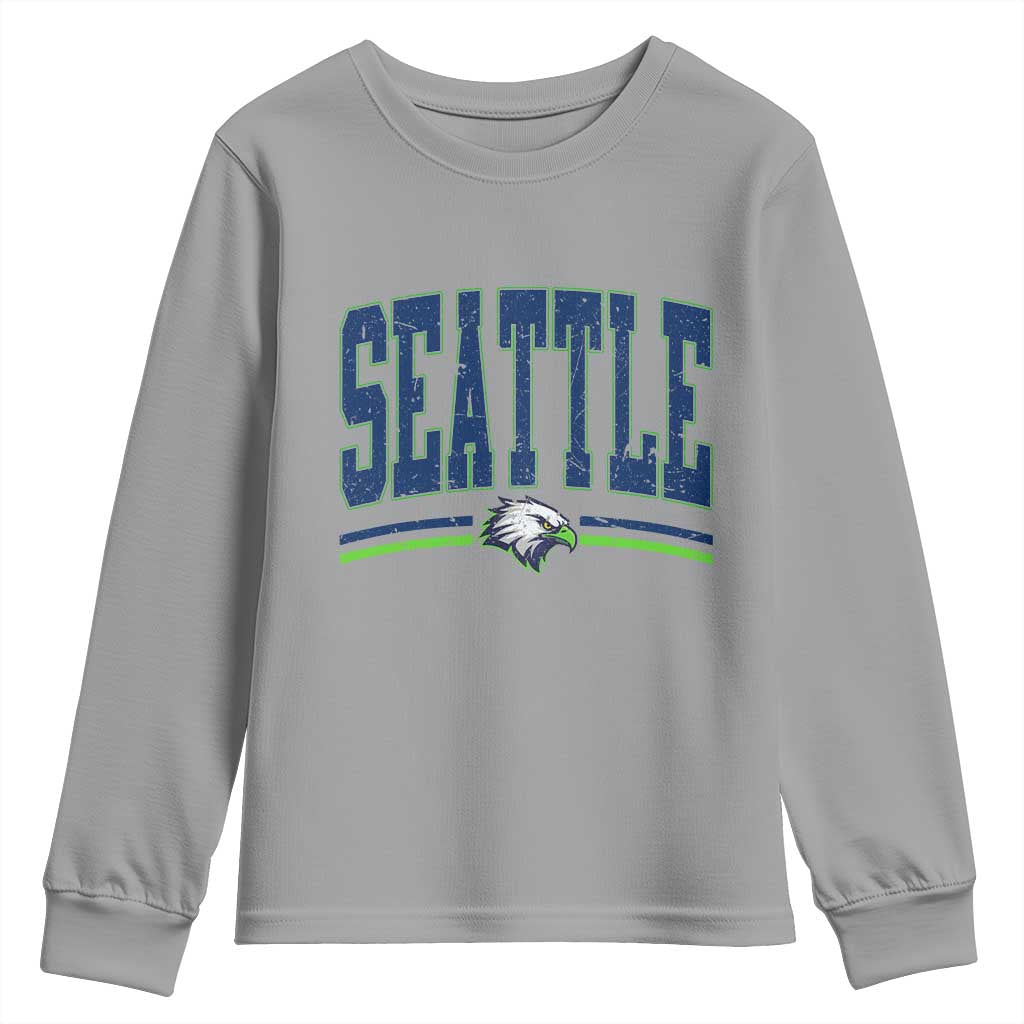 Seattle City Pride Youth Sweatshirt Vintage Game Day Sports Fan Style TS02 Sport Gray Print Your Wear