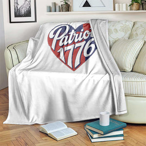 Patriots 1776 Red and Blue Heart Throw Blanket Classic Patriotic Sports Fan Style TS02 Print Your Wear