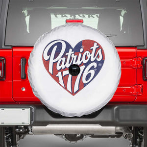 Patriots 1776 Red and Blue Heart Spare Tire Cover Classic Patriotic Sports Fan Style TS02 White Print Your Wear