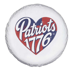 Patriots 1776 Red and Blue Heart Spare Tire Cover Classic Patriotic Sports Fan Style TS02 Print Your Wear