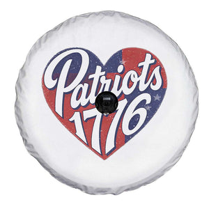 Patriots 1776 Red and Blue Heart Spare Tire Cover Classic Patriotic Sports Fan Style TS02 Print Your Wear