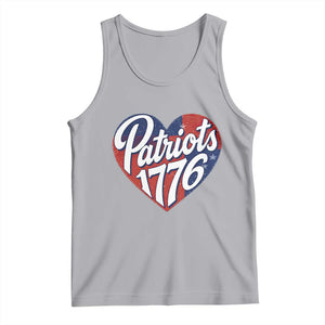 Patriots 1776 Red and Blue Heart Tank Top Classic Patriotic Sports Fan Style TS02 Athletic Heather Print Your Wear