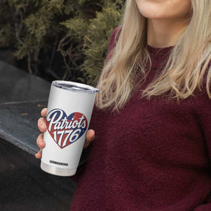 Patriots 1776 Red and Blue Heart Tumbler Cup Classic Patriotic Sports Fan Style TS02 Print Your Wear