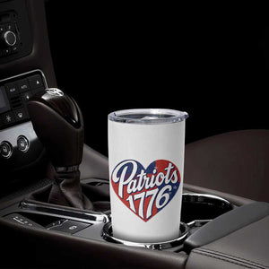 Patriots 1776 Red and Blue Heart Tumbler Cup Classic Patriotic Sports Fan Style TS02 Print Your Wear