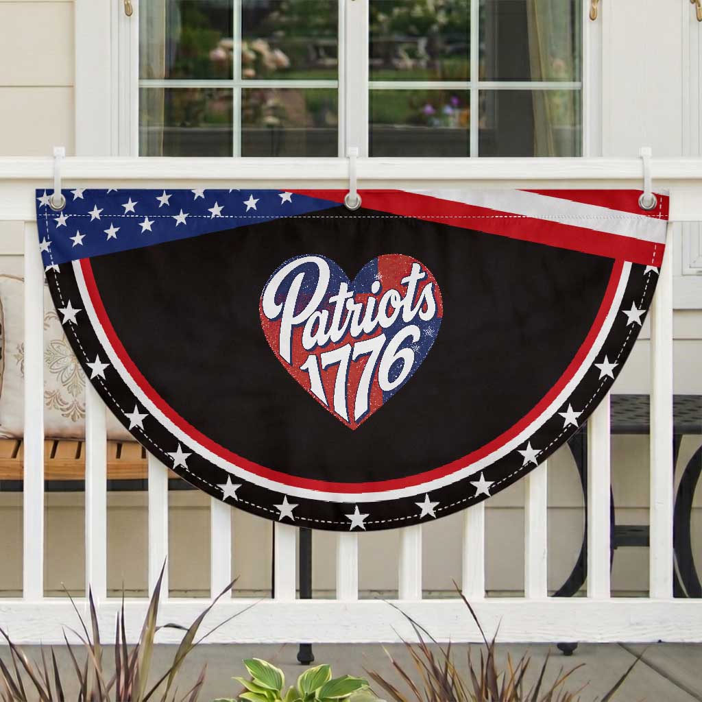 Patriots 1776 Red and Blue Heart Patriotic Fan Flag Classic Sports Fan Style