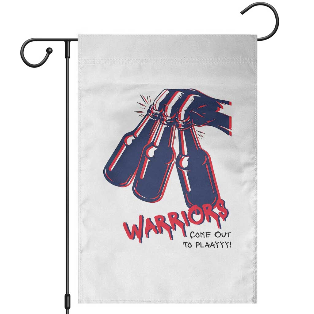 Warriors Come Out to Play Garden Flag Energetic Game Day Patriot Motivation TS02 White Print Your Wear