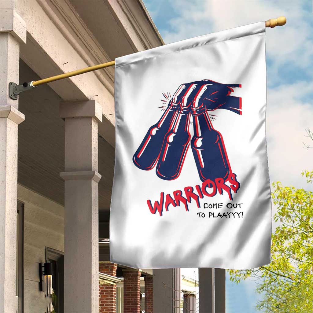 Warriors Come Out to Play Garden Flag Energetic Game Day Patriot Motivation TS02 Print Your Wear