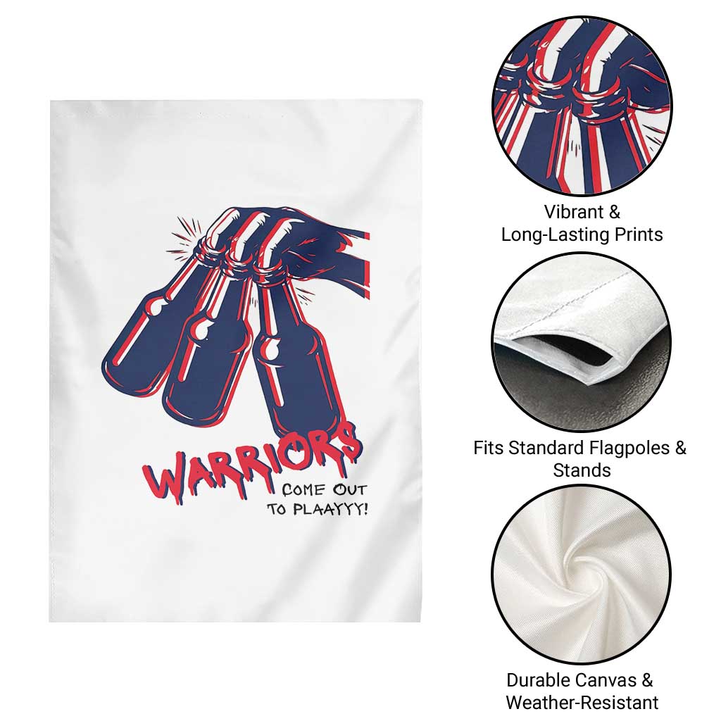 Warriors Come Out to Play Garden Flag Energetic Game Day Patriot Motivation TS02 Print Your Wear
