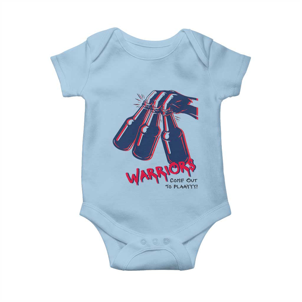 Warriors Come Out to Play Baby Onesie Energetic Game Day Patriot Motivation TS02 Light Blue Print Your Wear