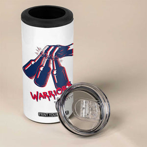 Warriors Come Out to Play 4 in 1 Can Cooler Tumbler Energetic Game Day Patriot Motivation TS02 Print Your Wear