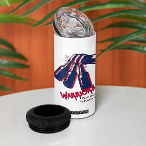 Warriors Come Out to Play 4 in 1 Can Cooler Tumbler Energetic Game Day Patriot Motivation TS02 Print Your Wear