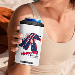 Warriors Come Out to Play 4 in 1 Can Cooler Tumbler Energetic Game Day Patriot Motivation TS02 Print Your Wear