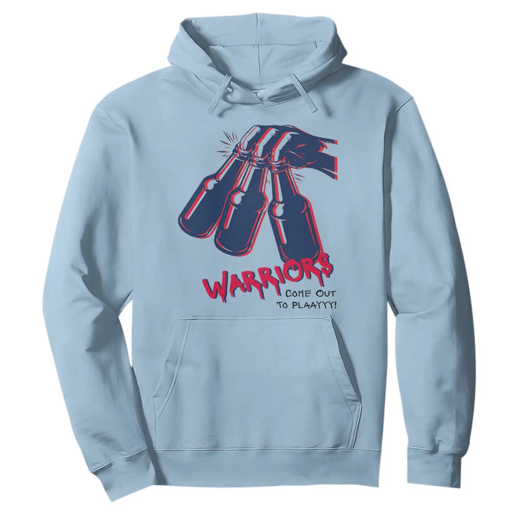 Warriors Come Out to Play Hoodie Energetic Game Day Patriot Motivation TS02 Light Blue Print Your Wear