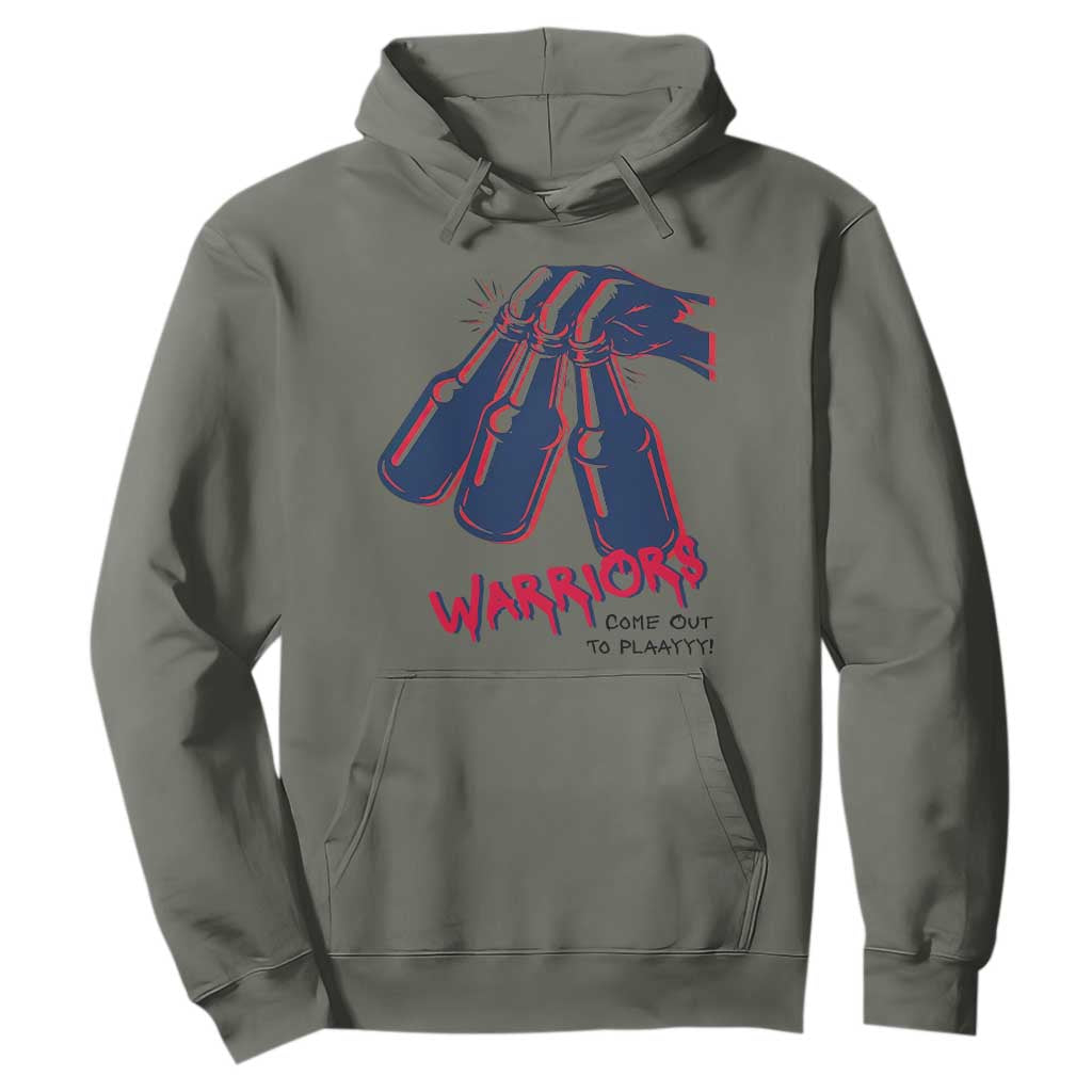 Warriors Come Out to Play Hoodie Energetic Game Day Patriot Motivation TS02 Military Green Print Your Wear