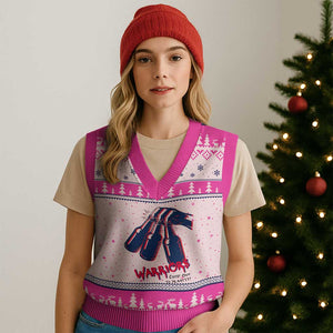 Warriors Come Out to Play V-Neck Knit Sweater Vest Energetic Game Day Patriot Motivation TS02 Hot Pink Print Your Wear
