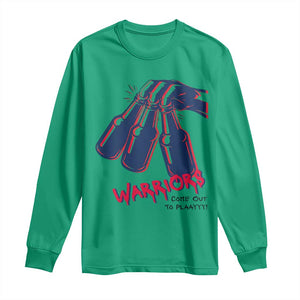 Warriors Come Out to Play Long Sleeve Shirt Energetic Game Day Patriot Motivation TS02 Irish Green Print Your Wear