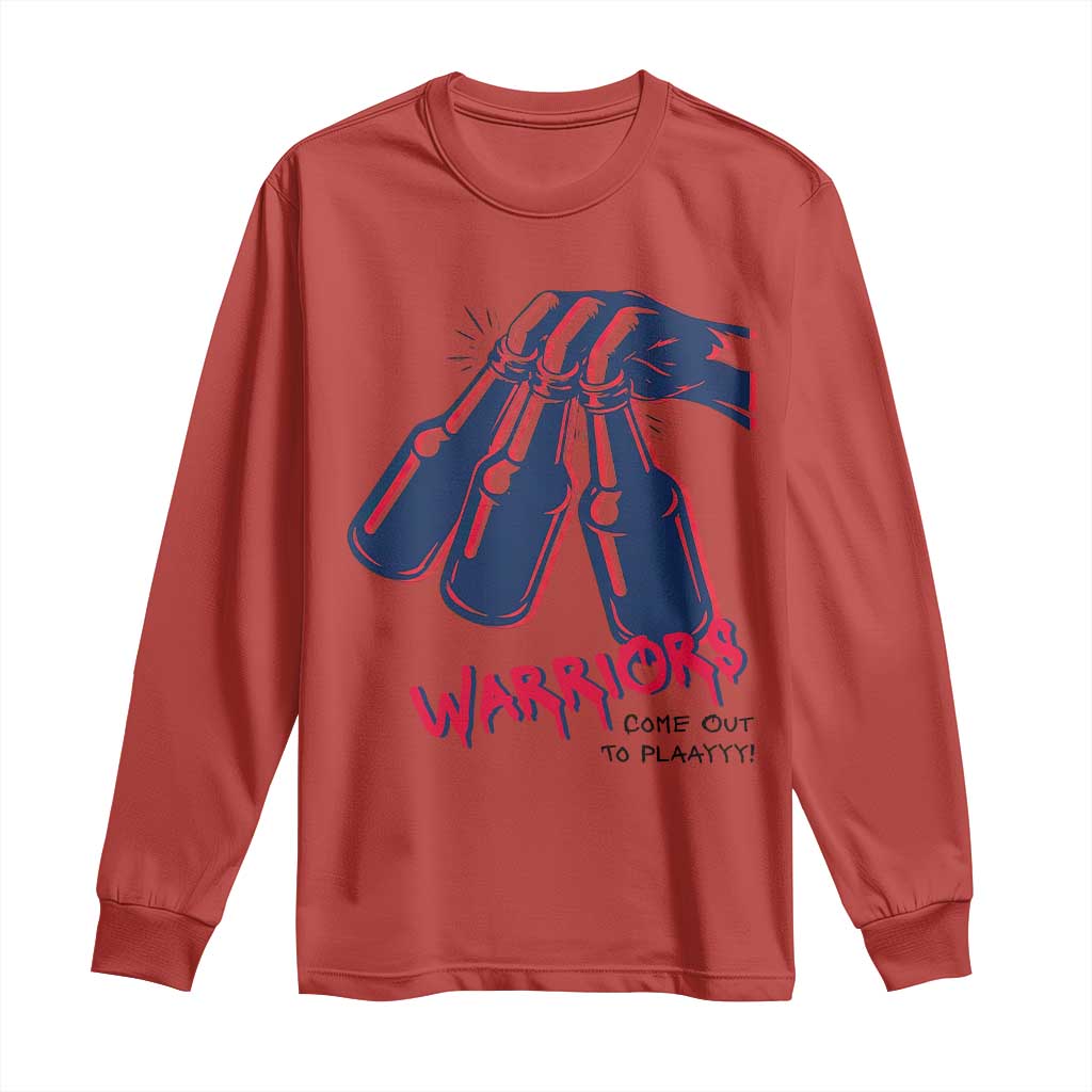 Warriors Come Out to Play Long Sleeve Shirt Energetic Game Day Patriot Motivation TS02 Red Print Your Wear