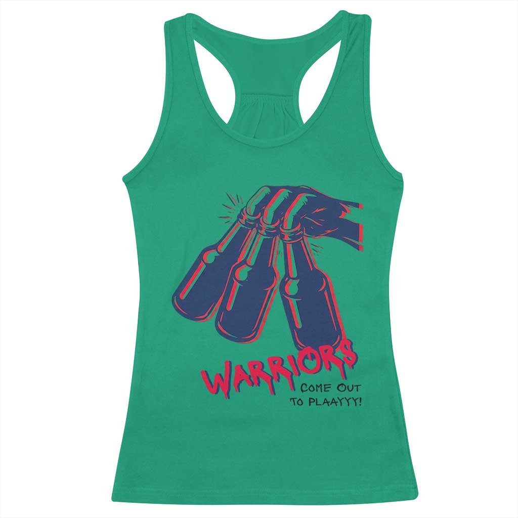Warriors Come Out to Play Racerback Tank Top Energetic Game Day Patriot Motivation TS02 Irish Green Print Your Wear