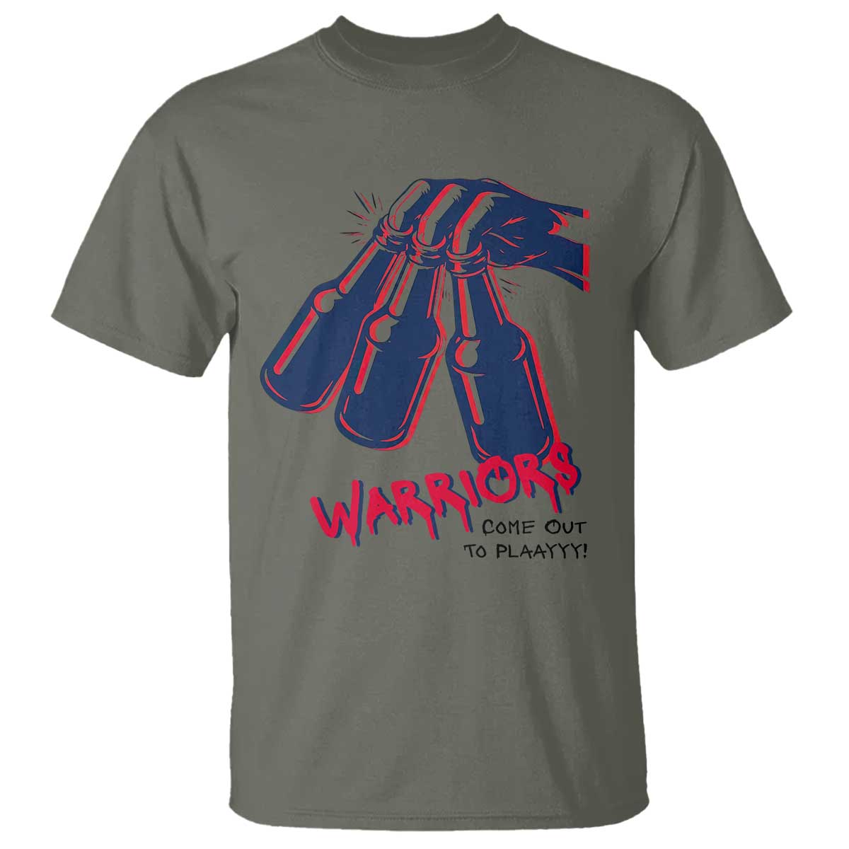 Warriors Come Out to Play T Shirt Energetic Game Day Patriot Motivation TS02 Military Green Print Your Wear