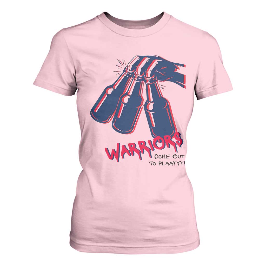 Warriors Come Out to Play T Shirt For Women Energetic Game Day Patriot Motivation TS02 Light Pink Print Your Wear