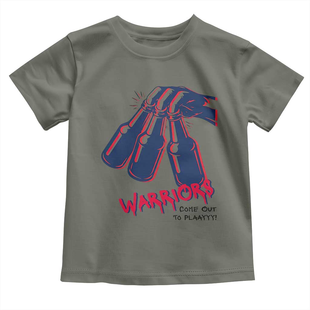 Warriors Come Out to Play Toddler T Shirt Energetic Game Day Patriot Motivation TS02 Military Green Print Your Wear
