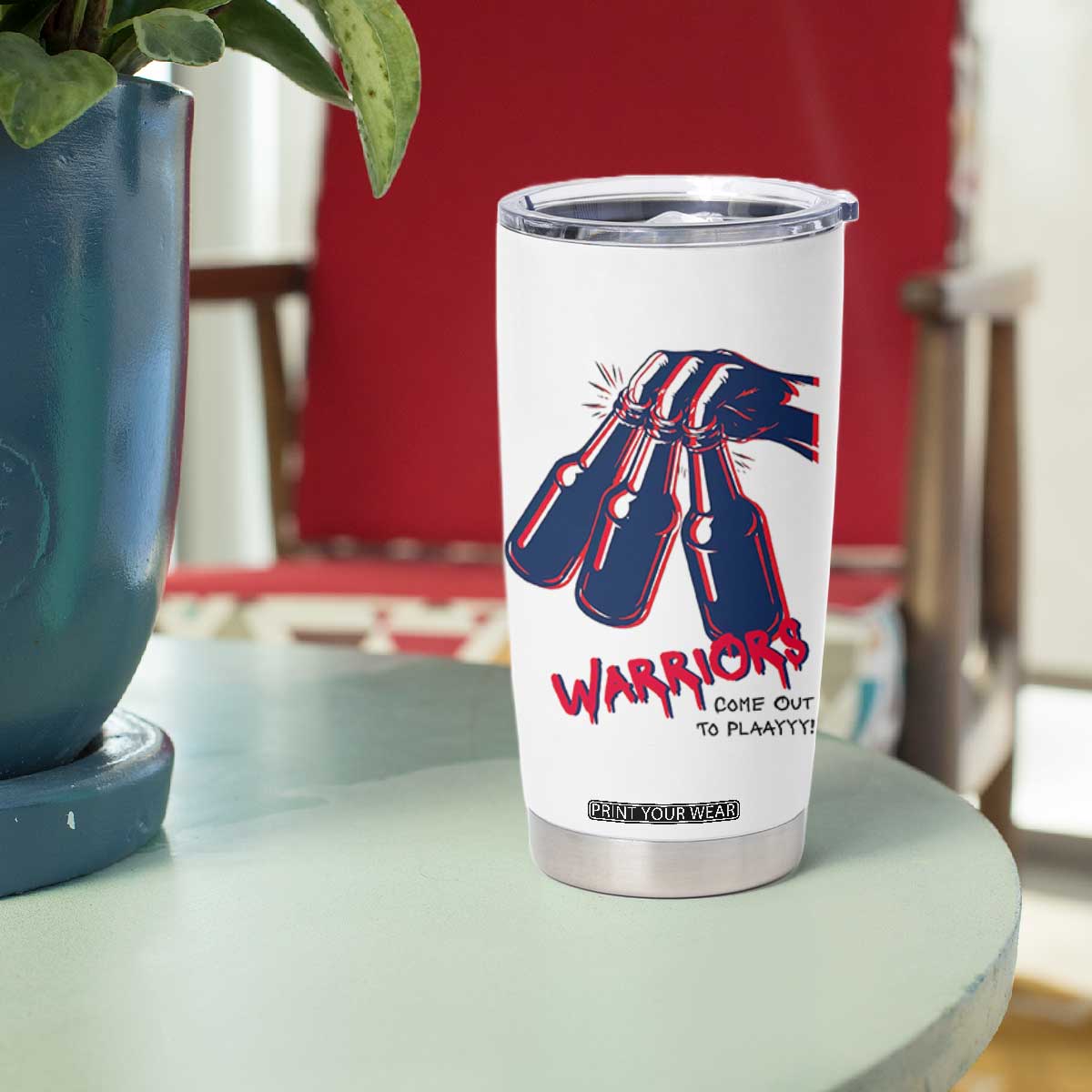 Warriors Come Out to Play Tumbler Cup Energetic Game Day Patriot Motivation TS02 Print Your Wear