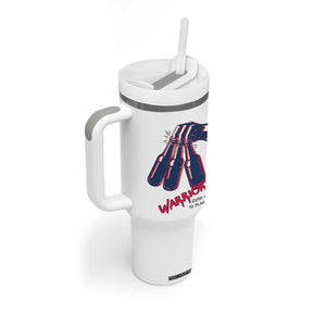 Warriors Come Out to Play Tumbler With Handle Energetic Game Day Patriot Motivation TS02 Print Your Wear