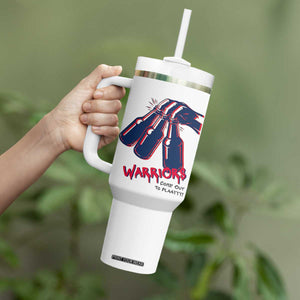 Warriors Come Out to Play Tumbler With Handle Energetic Game Day Patriot Motivation TS02 Print Your Wear