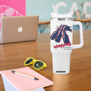 Warriors Come Out to Play Tumbler With Handle Energetic Game Day Patriot Motivation TS02 Print Your Wear