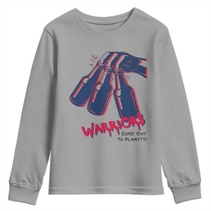 Warriors Come Out to Play Youth Sweatshirt Energetic Game Day Patriot Motivation TS02 Sport Gray Print Your Wear