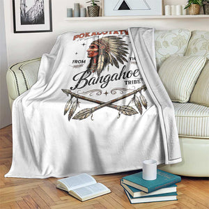 Funny I'm Chief Pokalotatwat from The Tribe Throw Blanket Indigenous Native American Vintage Headdress TS02 Print Your Wear