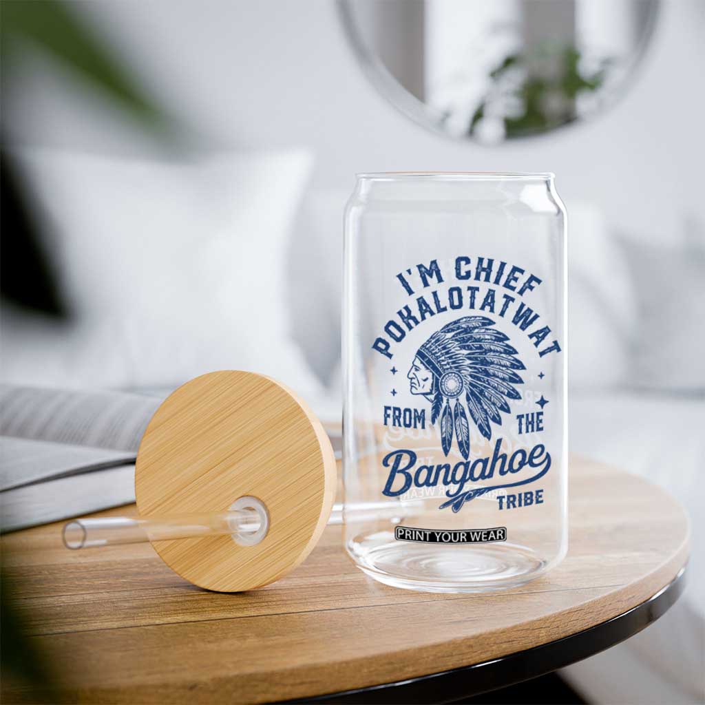 Funny I'm Chief Pokalotatwat from The Tribe Glass Can Indigenous Native American Headdress TS02 Print Your Wear