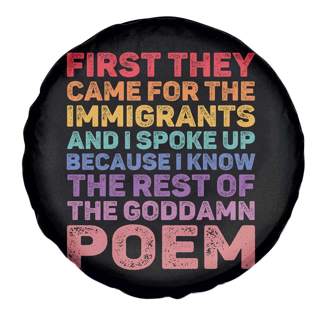 First They Came for The Immigrants Spare Tire Cover TS02 Print Your Wear