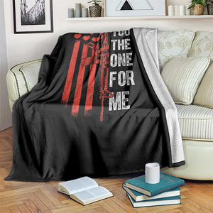 You AR The One for Me Throw Blanket Patriotic Valentine Gun Romantic Rifle and Flag TS02 Print Your Wear