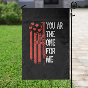 You AR The One for Me Garden Flag Patriotic Valentine Gun Romantic Rifle and Flag TS02 Print Your Wear