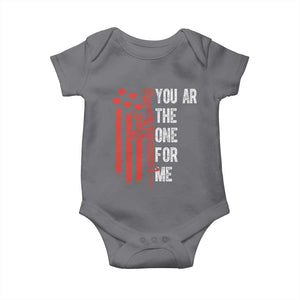 You AR The One for Me Baby Onesie Patriotic Valentine Gun Romantic Rifle and Flag TS02 Charcoal Print Your Wear