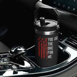 You AR The One for Me Flip Straw Tumbler Patriotic Valentine Gun Romantic Rifle and Flag TS02 Print Your Wear