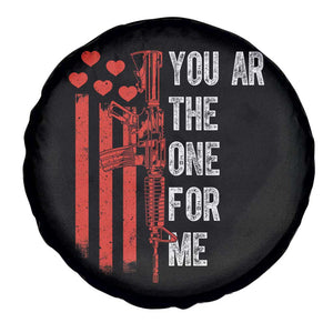 You AR The One for Me Spare Tire Cover Patriotic Valentine Gun Romantic Rifle and Flag TS02 Print Your Wear