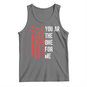 You AR The One for Me Tank Top Patriotic Valentine Gun Romantic Rifle and Flag TS02 Black Heather Print Your Wear