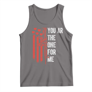 You AR The One for Me Tank Top Patriotic Valentine Gun Romantic Rifle and Flag TS02 Deep Heather Print Your Wear