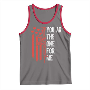 You AR The One for Me Tank Top Patriotic Valentine Gun Romantic Rifle and Flag TS02 Deep Heather Red Print Your Wear
