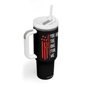 You AR The One for Me Tumbler With Handle Patriotic Valentine Gun Romantic Rifle and Flag TS02 Print Your Wear