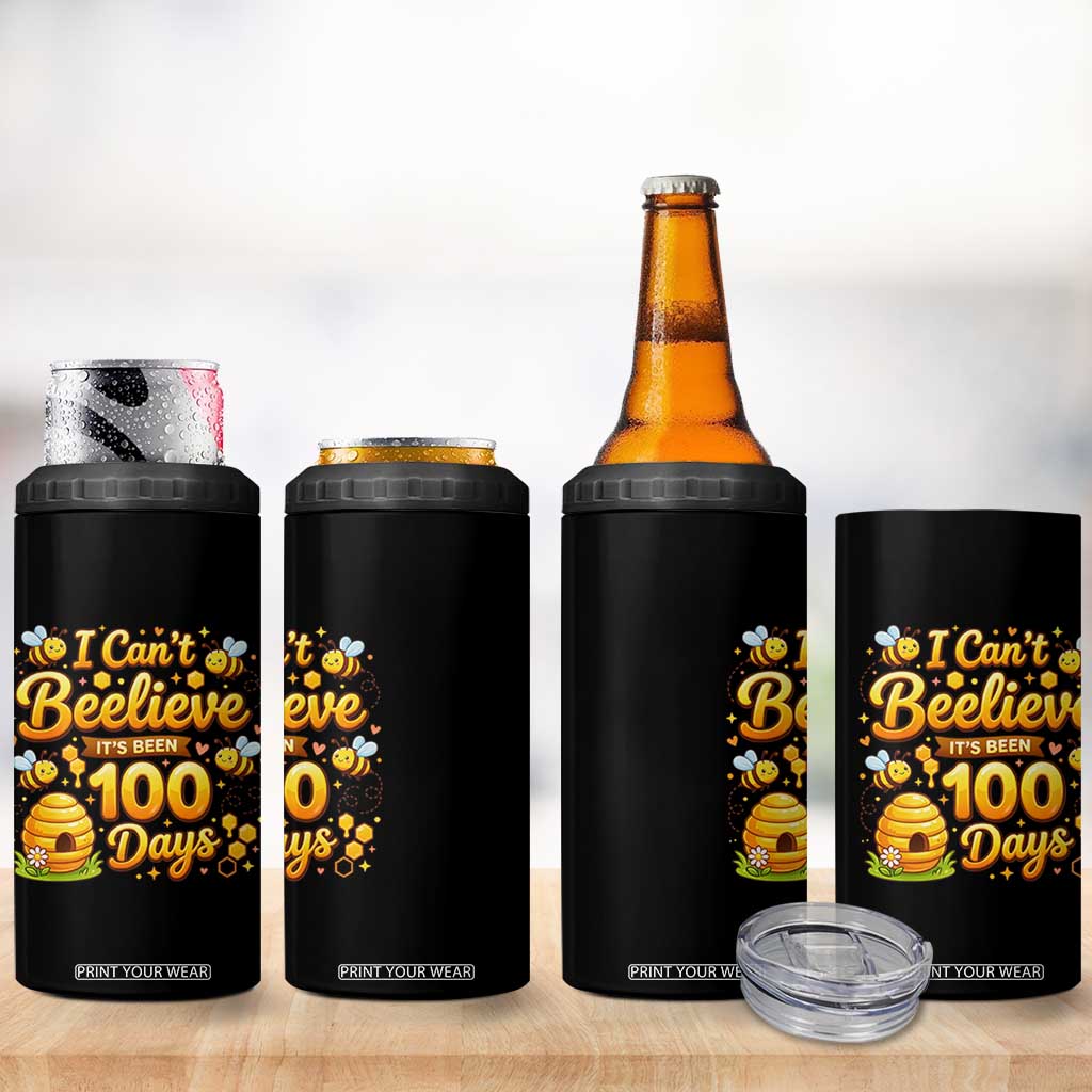 I Can't Believe It's Been 100 Days of School Cute Bee 4 in 1 Can Cooler Tumbler TS02 Print Your Wear
