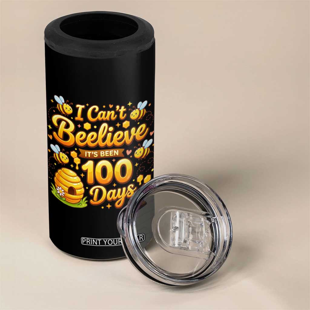 I Can't Believe It's Been 100 Days of School Cute Bee 4 in 1 Can Cooler Tumbler TS02 Print Your Wear