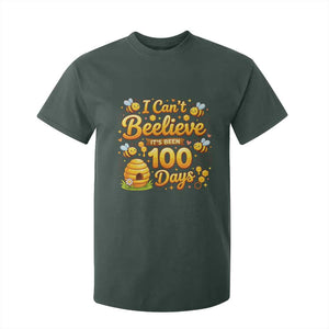 I Can't Believe It's Been 100 Days of School Cute Bee T Shirt For Kid TS02 Dark Forest Green Print Your Wear