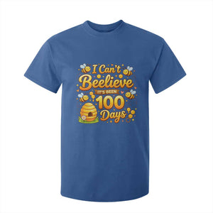 I Can't Believe It's Been 100 Days of School Cute Bee T Shirt For Kid TS02 Royal Blue Print Your Wear